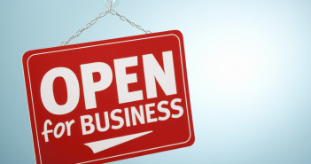 Open for Business sign