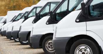 Commercial Vehicle: Keeping Your Commercial Fleet Clean commercial delivery vans in row at parking place of transporting