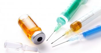 3 syringes and ampoules