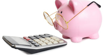 Piggybank and calculator